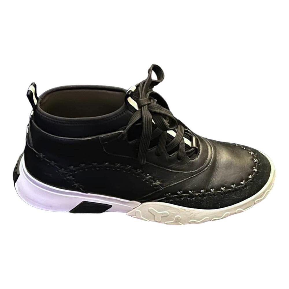 Bally Gregg Black & White Men’s Leather Sneakers Size 12D